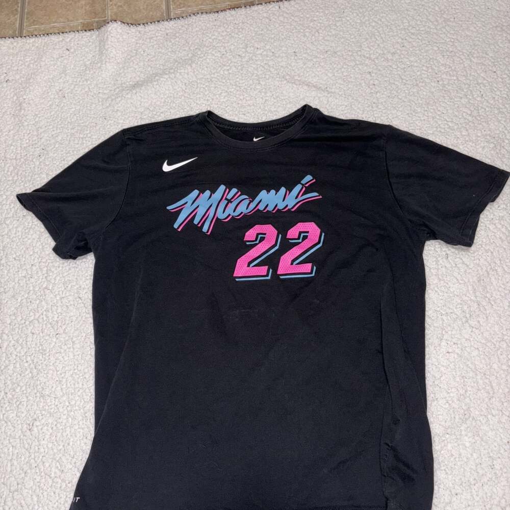 Nike NBA Miami Heat Jimmy Butler #22 Dri-FIT Black City Edition T-Shirt